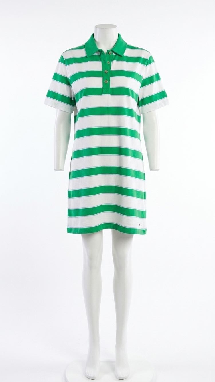 NEW XIRENA johnny mini dress in green saltwater stripe
